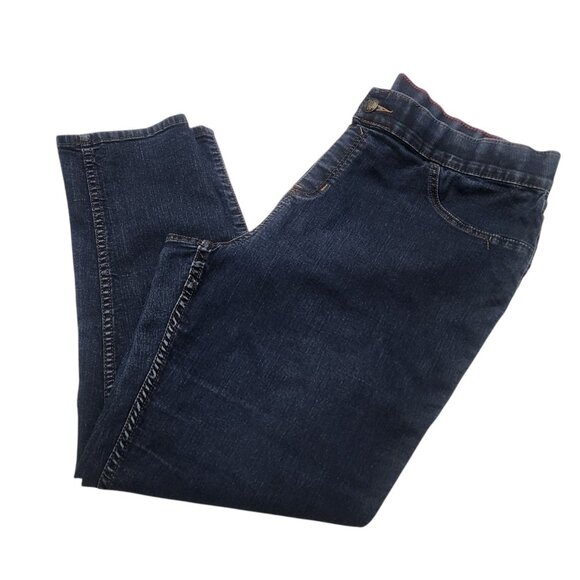 Lane Bryant Jeans Womens 22 Blue High Rise Pull On Denim Stretch Pants - Picture 2 of 7